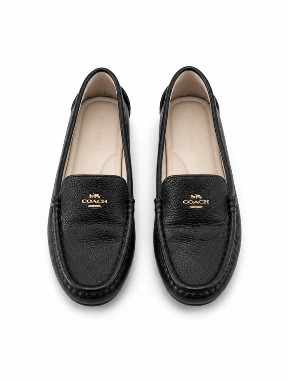COACH LEATHER MARLEY DRIVER LOAFERS